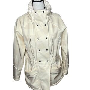 Avalanche Cream/Checkered Weather Shield Protection Layer Jacket. Size Large.